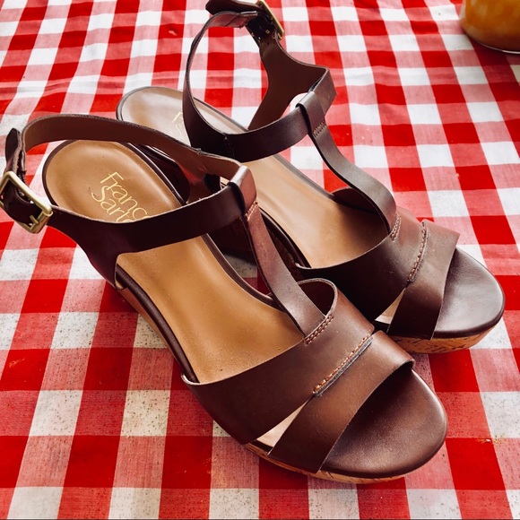 franco sarto cork wedge sandals